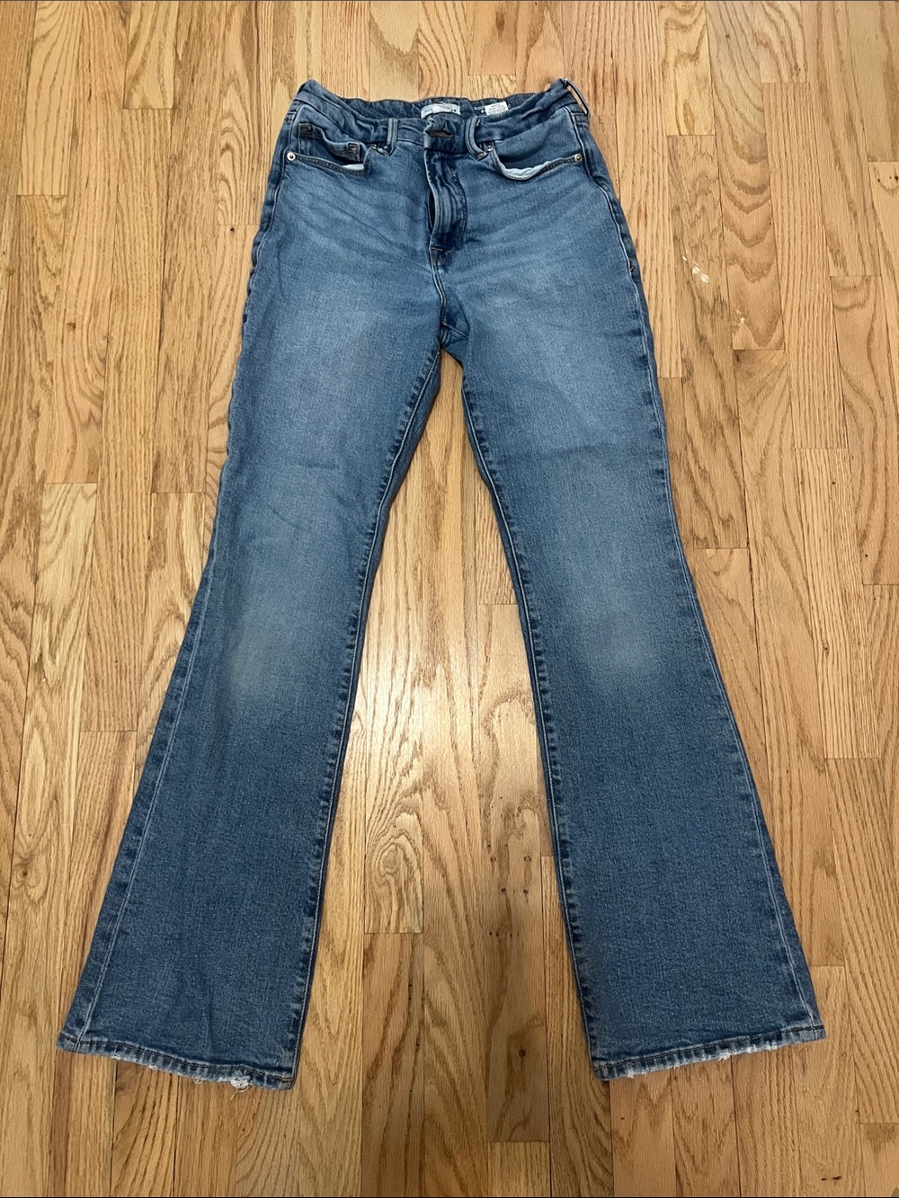 Good American Mid Blue Flare Jeans